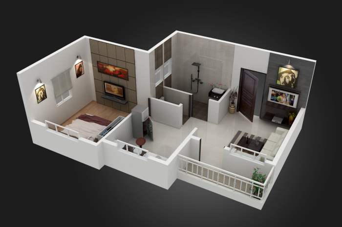 1bhk home interior design