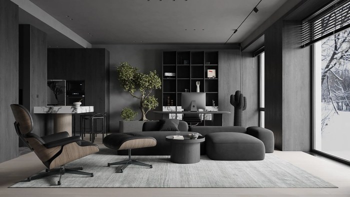 Black interior design homes