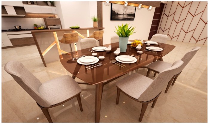 Dining table interior design for home